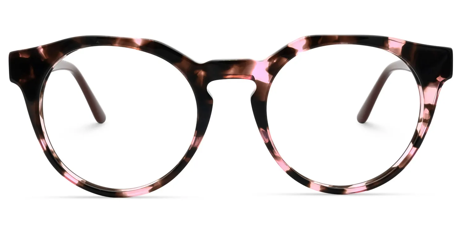 Genny Rosa-Tortoise Geometrisch Brille Rosa-Tortoise