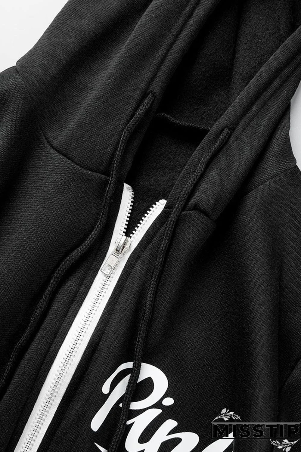 Brown Casual Letter Print Basic Hooded Collar Long Sleeve Two Pieces