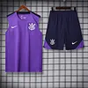 2025/2026 Corinthians Pre-Match Training Purple Vest+Shorts Football1:1 Thai Quality