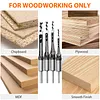 4PCS Square Hole Drill Bits 6.4/8/9.5/10/12.7mm for Precise Woodworking