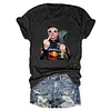Max Verstappen Holding Trophy Middle Finger Tee