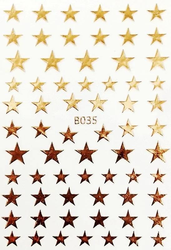 DIY Nail Art Stickers Star Light Manicure Design Accessories Back Glue Decoration Foil Nail Art Decor Designer Nail Stickers-Nail Inspo