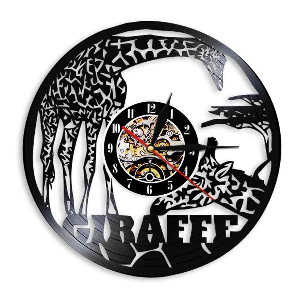 

Africa Giraffe Safari - Vinyl Record Wall Clock - Without LED, 501 Original