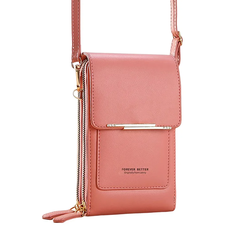 Crossbody Bag Leather Waterproof Women Handbags for Daily Leisure (Pink)