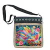 Vintage-Inspired 5D DIY Diamond Painting Waterproof Adjustable Strap Shoulder Cross Bag Kit(Flower Bird)