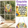 Diamond Painting Acrylic Single-Sided Drill Courage Bible Verse Sign Pendant for Home Decor