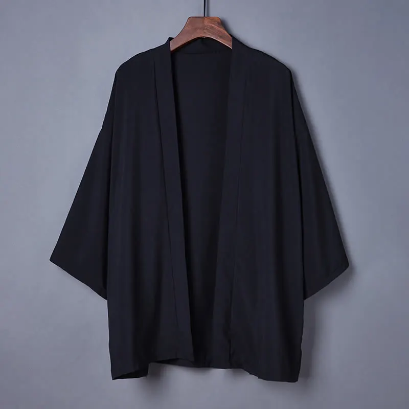 Vintage Pure Color Casual Cardigan Kimono Outerwear