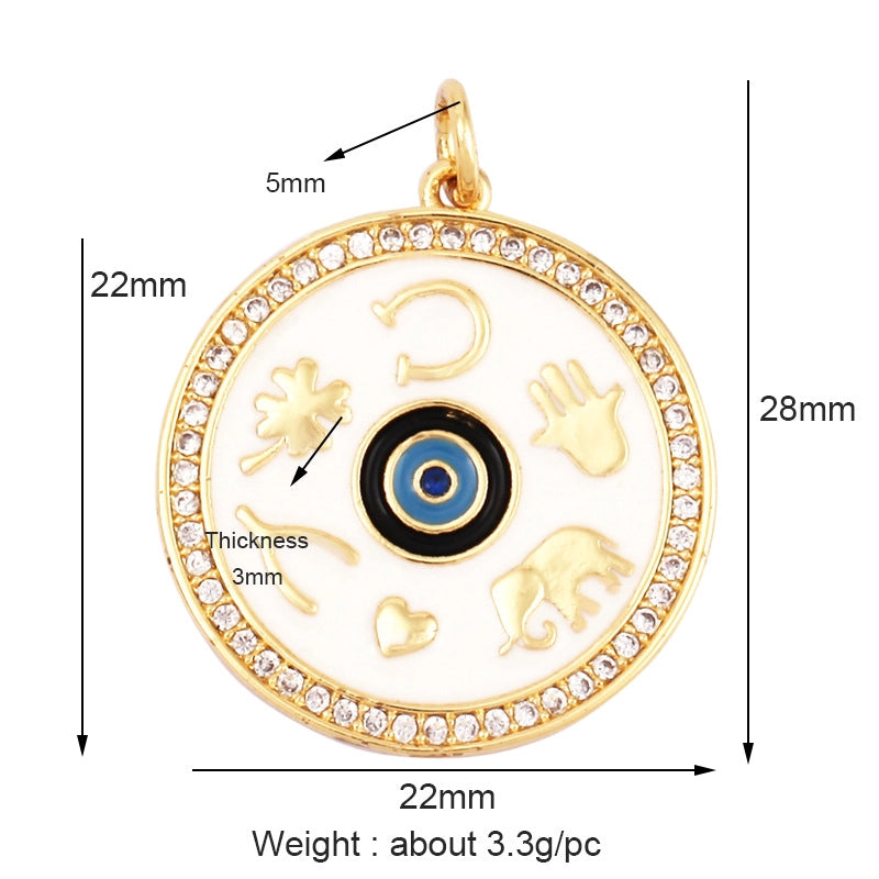 1 Piece Copper Devil’s Eye Pendant Jewelry Accessories