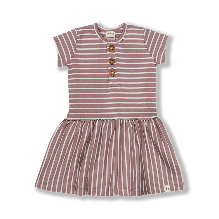 Dusk Stripe Short Sleeve Peplum Dress