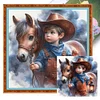 Cowboy Boy-11CT Stamped Cross Stitch 40*40cm