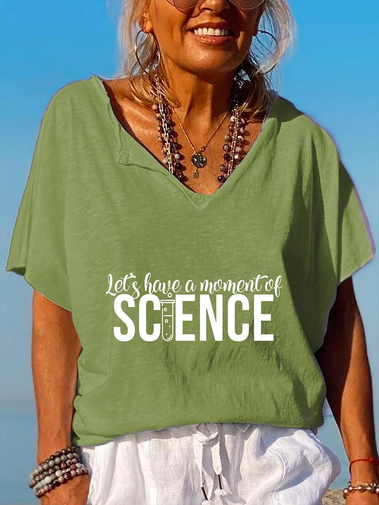 Science it's like magic but real V Neck T-shirt-07129-Annaletters