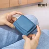 2025 New Genuine Leather RFID Blocking Card Holder Organizer Pocket Mini Wallet