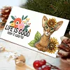 uk.everydayedeals 6Pcs DIY Diamond Painting Greeting Card - Flower Cat
