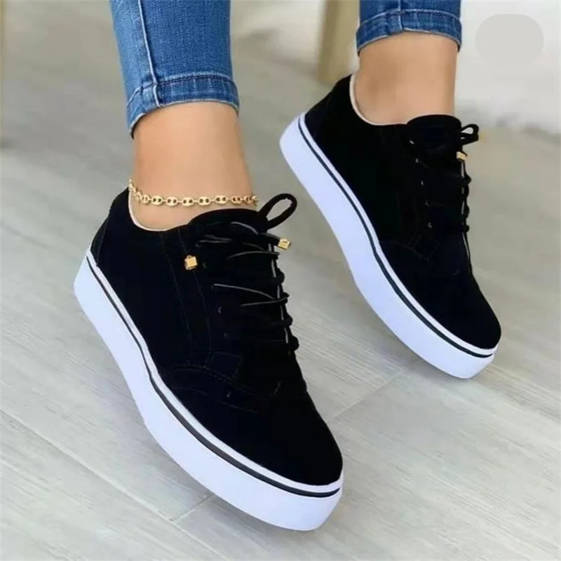 Breakj Breakj 2025 Spring And Summer New Lace Single Shoes Comfortable Casual Women's Shoes Round Head Flat Solid Single Shoes Women