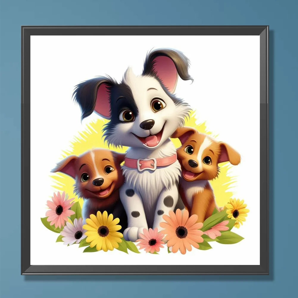 Full Round Diamond Painting 30*30cm - Puppy