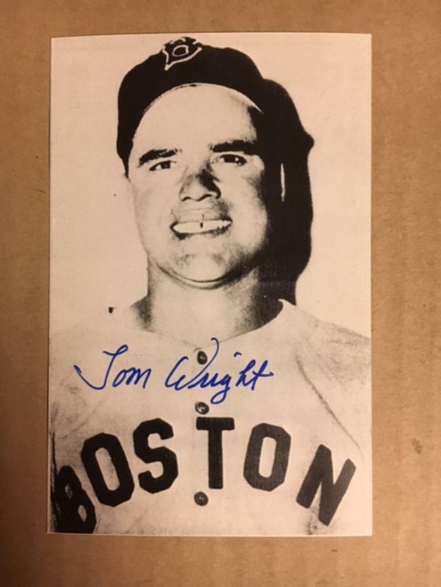 Tom Wright Autographed Signed 3.5 x 5