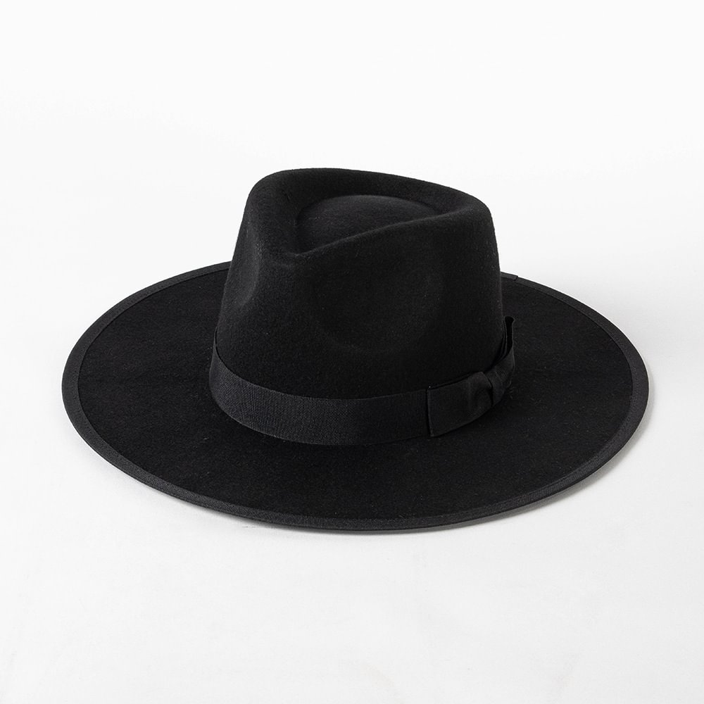 Rose Classic Fur Felt Hat - Black