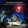 Multi-Function Lightweight Induction Headlamp Outdoor Cap Clip Light USB Charging Headwear Waterproof Super Bright Red And Blue Flash Emergency Light