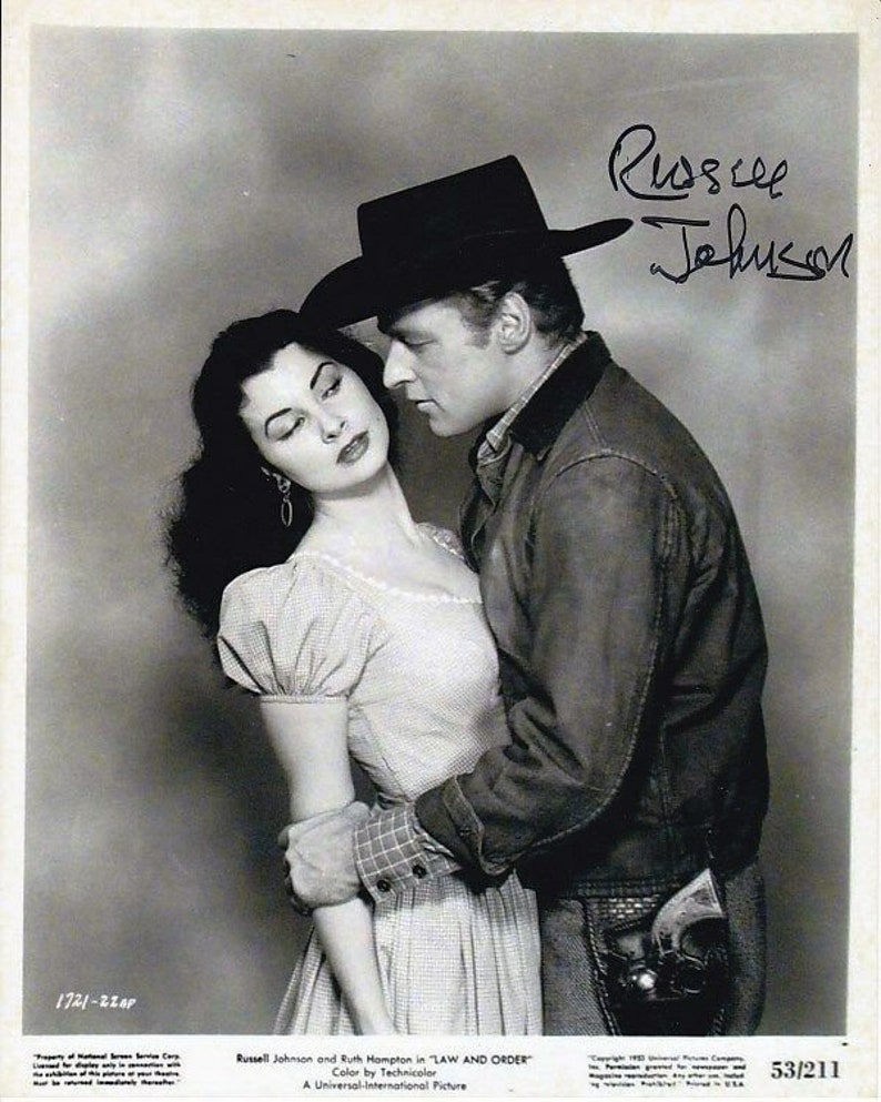 Russell johnson signed autographed law and order w ruth hampton Photo Poster painting