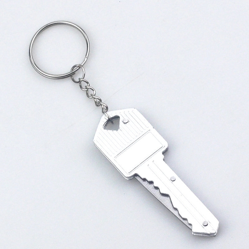 Minimalist Solid Color Metal Keychain