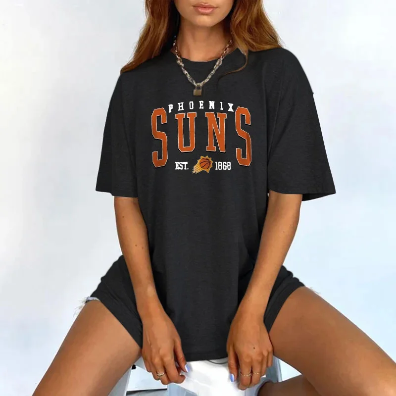 Women's Casual Loose Basketball Support Phoenix Suns T-Shirt