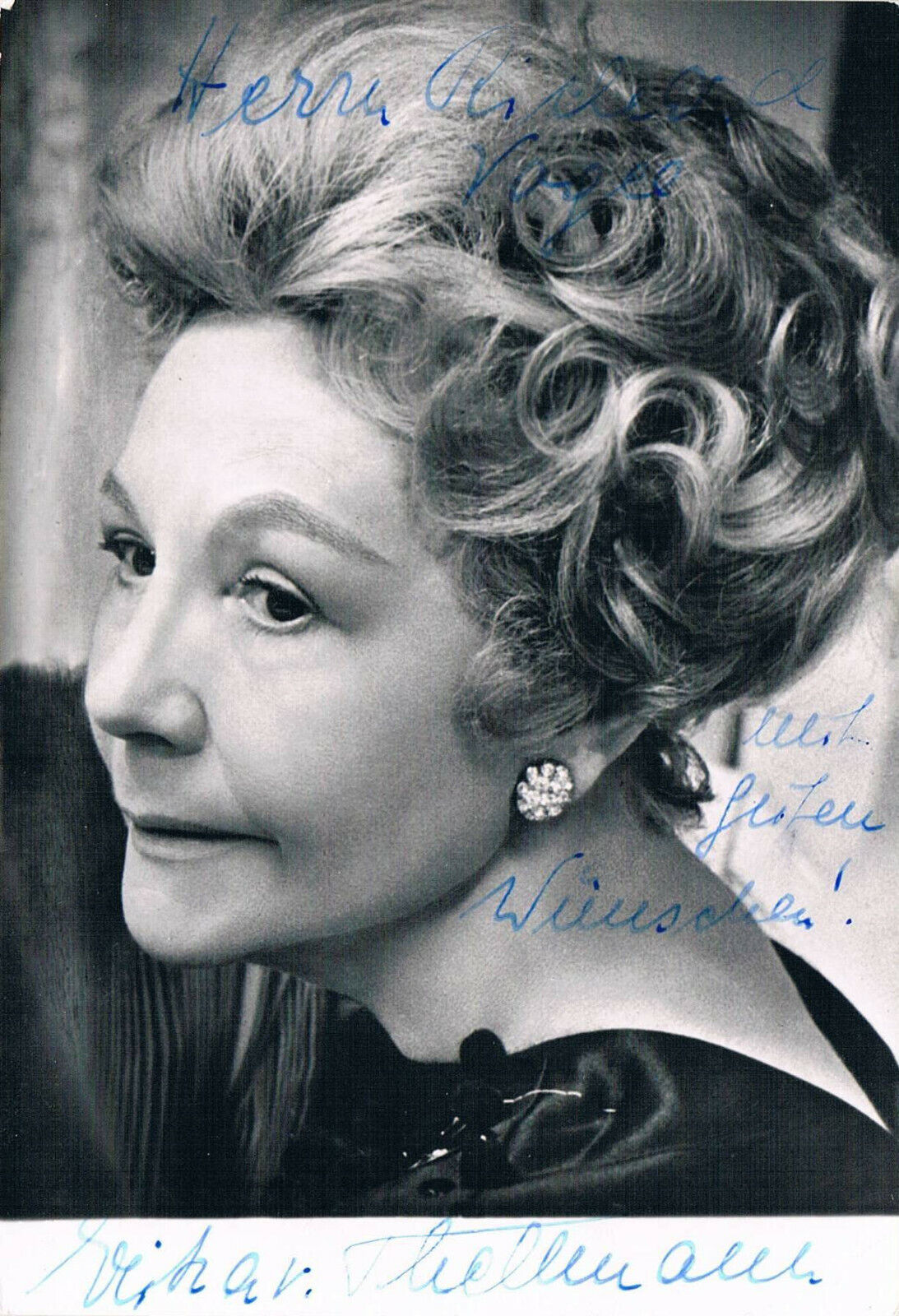 Erika von Thellmann 1902-88 autograph signed Photo Poster painting 4x6