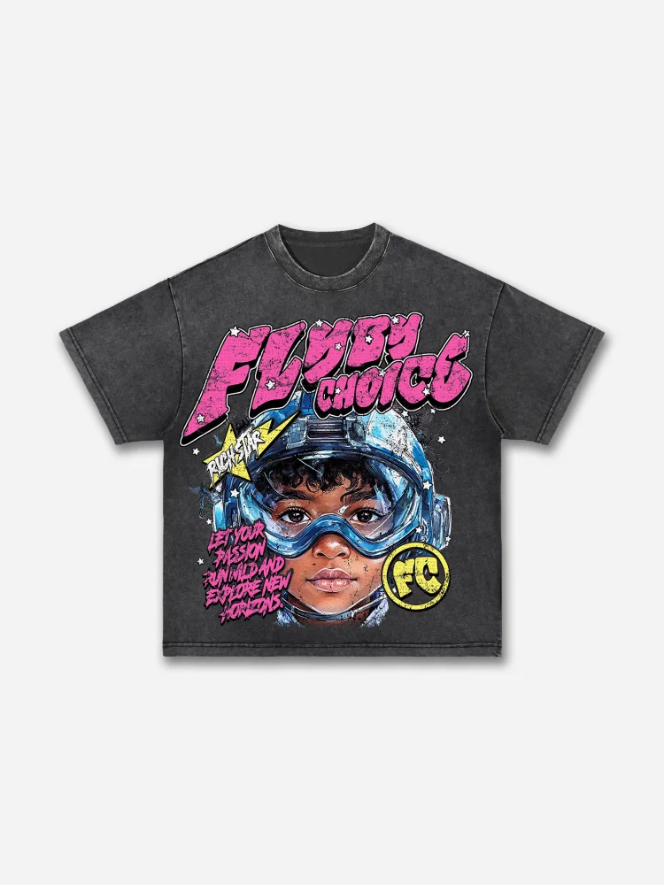 Utbros Fly By Choice Graphic Acid Wash T-shirt