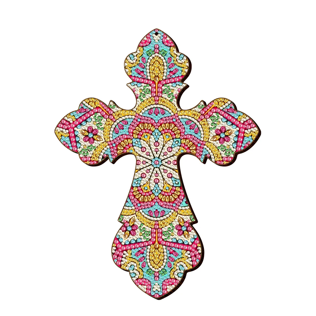 Wooden Cross Prayer Faith Symbol Home Decoration Pendant