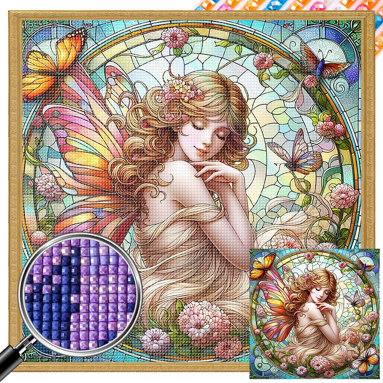 Flower Fairy 40*40CM (Canvas) Full AB Square Drill Diamond Painting gbfke