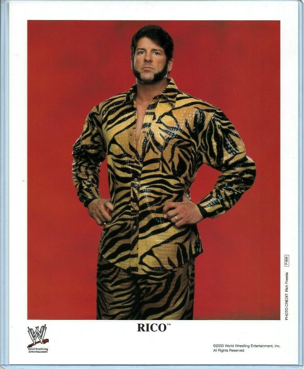 WWE RICO P-800 OFFICIAL LICENSED AUTHENTIC ORIGINAL 8X10 PROMO Photo Poster painting VERY RARE