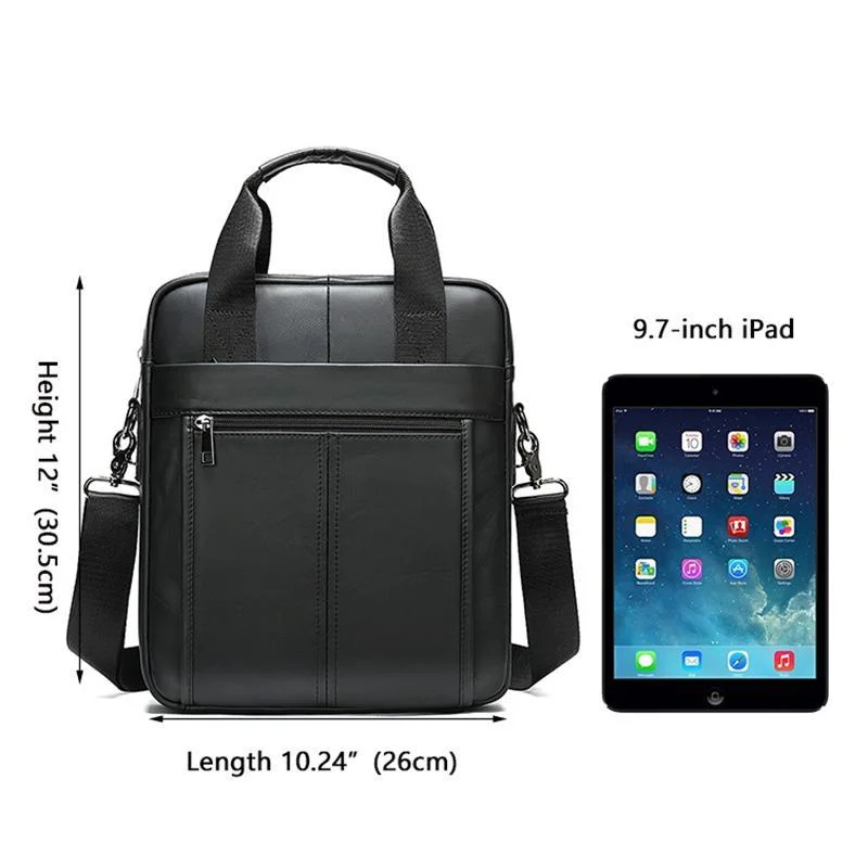 Premium Quality Fine Stitching Dual Top-Handled Adjustable Strap Business-Use Sling Bag
