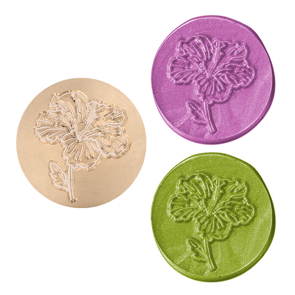 

25MM Flower Sealing Wax Stamp Head Plant Flower Series, 501 Original