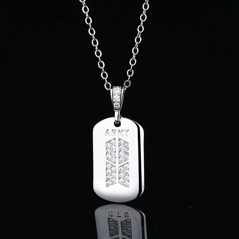 방탄소년단 ARMY Two-Tone Diamond Pendant