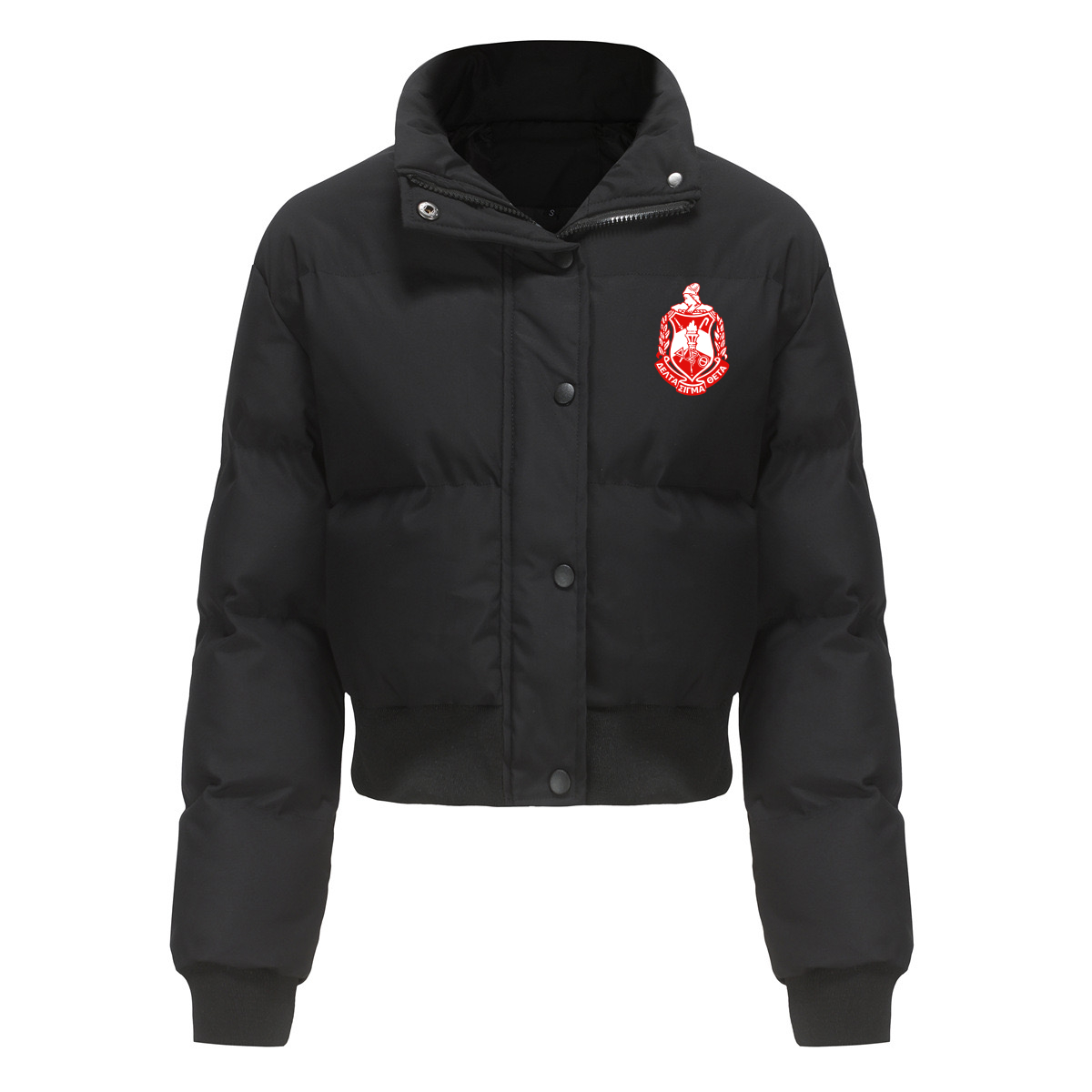 Short high collar warm cotton coat
