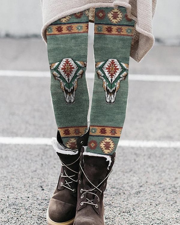 Southwest Vintage Check Leggings