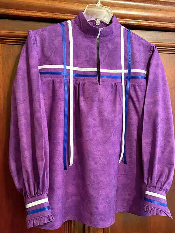 Banded Neck Cherokee Ribbon Shirt