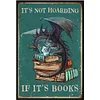 (Stamped/Counted) It's Not Hoarding If It's Books Dragon Vintage Poster Quotes - 11CT Cross Stitch 40*58cm/15.75*22.83in（Poster Cross stitch）