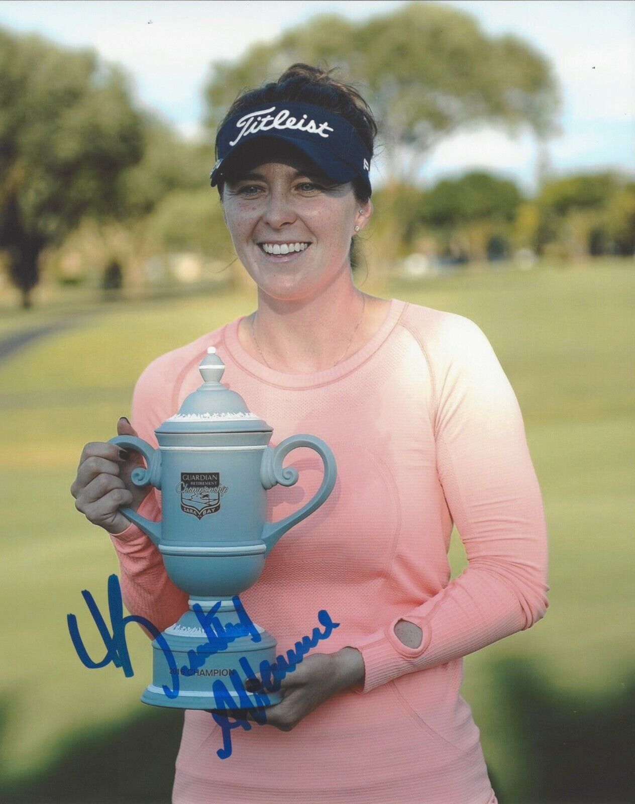 LPGA GOLFER BRITTANY ALTOMARE HAND SIGNED 8x10 Photo Poster painting w/COA PROOF WOMEN'S GOLF