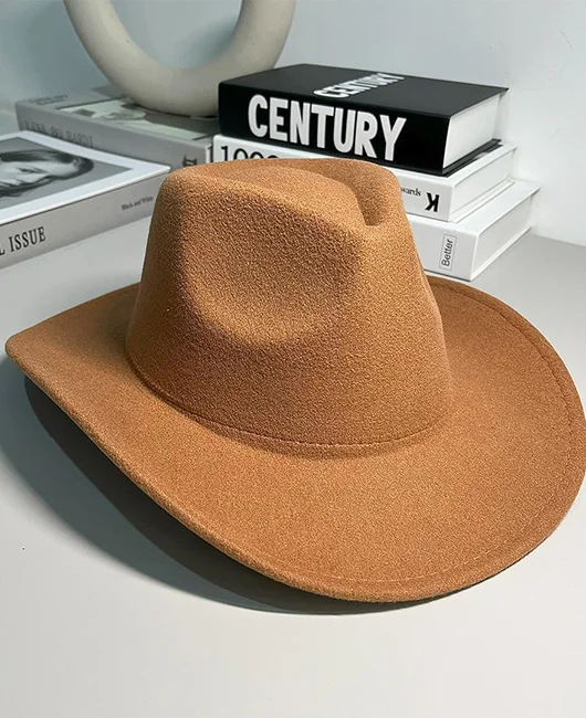 Casual Retro Solid Color Jazz Curved Eaves Sunshade Hat 