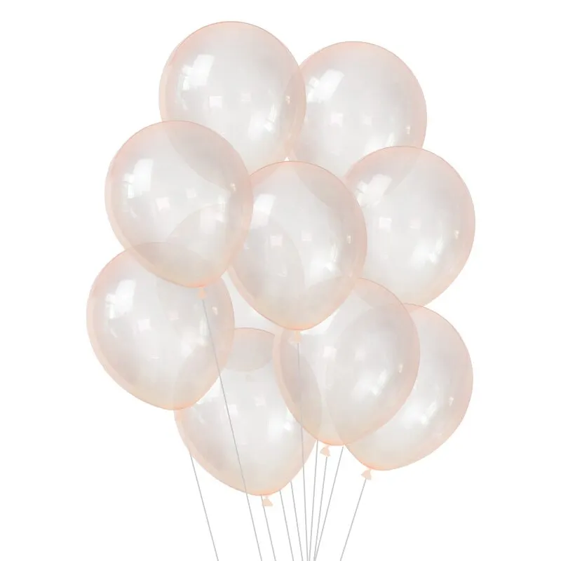20Pcs/lot 12inch Crystal Bubble Balloons Colorful Transparent Latex Balloons Birthday Party Decor Wedding Summer Helium Globals