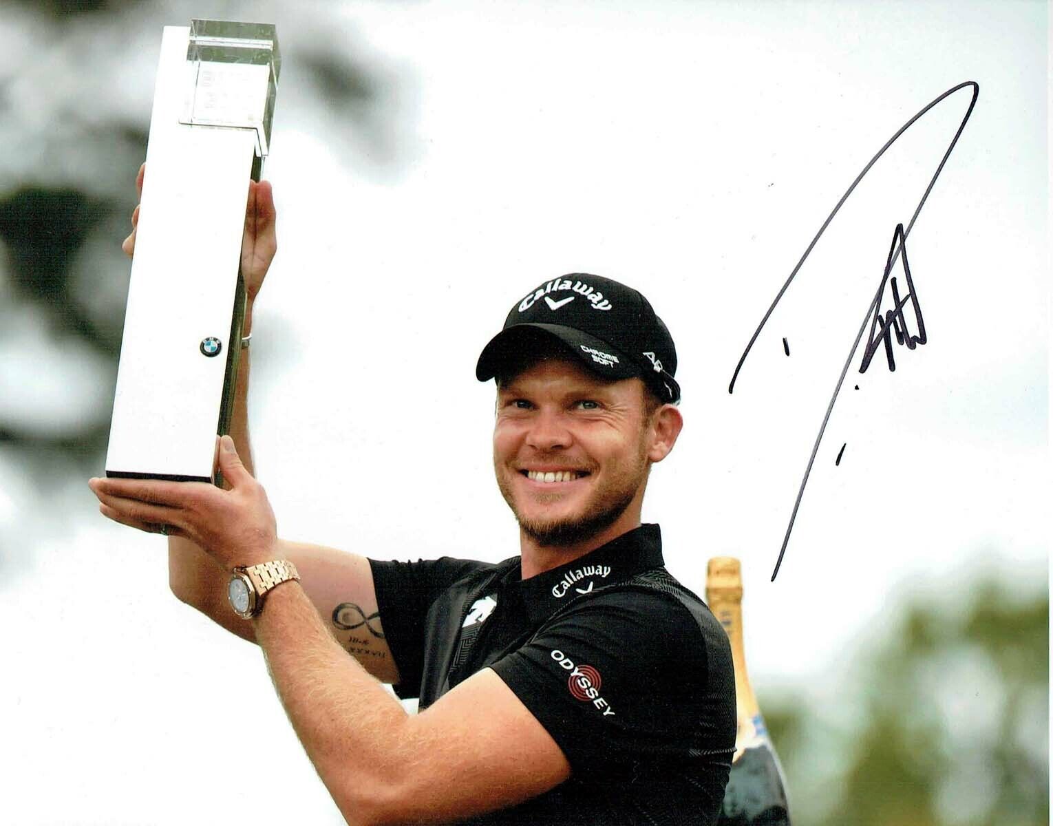 Danny WILLETT BMW Wentworth SIGNED 2019 Autograph 10x8 Golf Photo Poster painting AFTAL COA