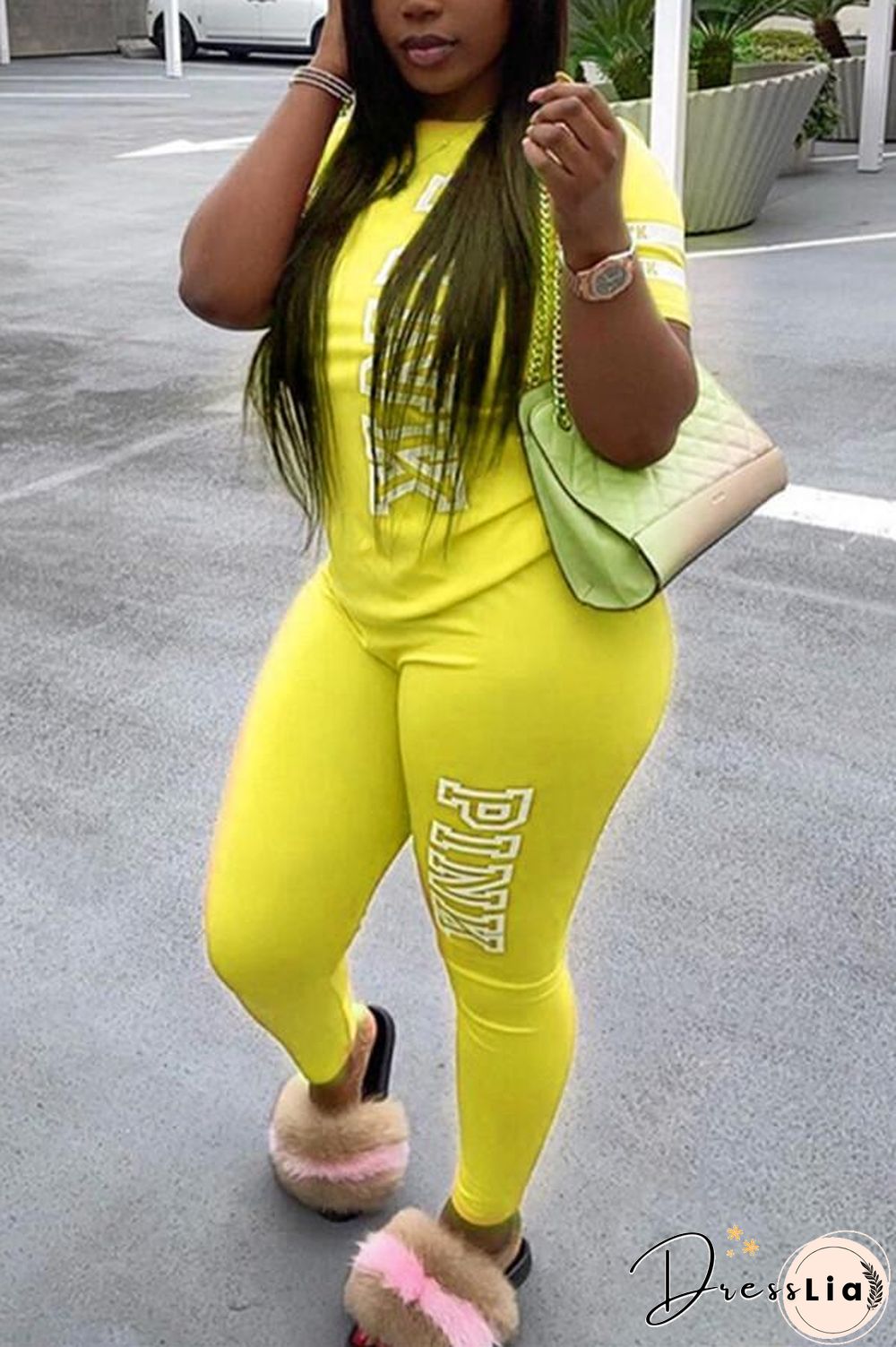 Casual Sport Letter Printed Set