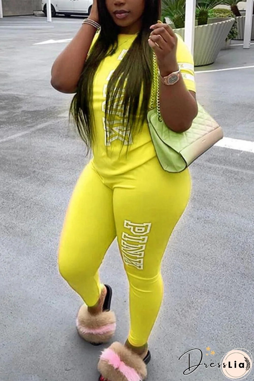 Casual Sport Letter Printed Set