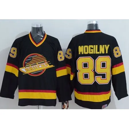 Canucks #89 Alexander Mogilny Stitched Black CCM Throwback NHL Jersey