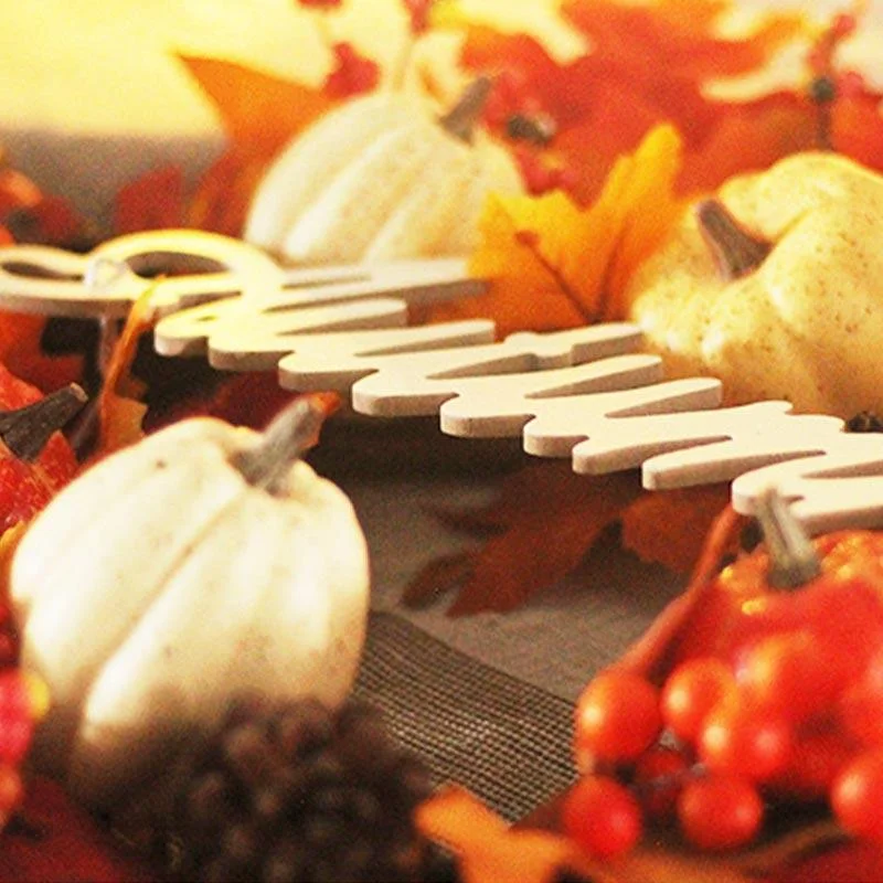 Maple Leaf Garland Autumn Pumpkin Hanging Halloween Garland Home Decor