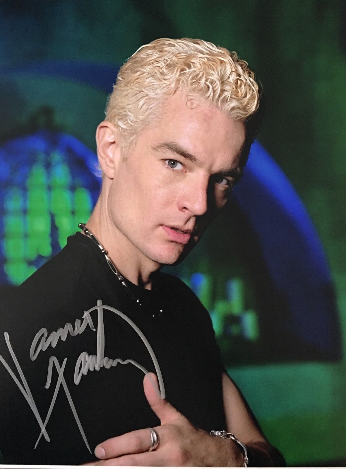 JAMES MARSTERS SIGNED 14x11 SPIKE Photo Poster painting UACC REG 242