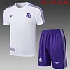 2025/2026 Real Madrid pre-match training White Retro Shirt+Shorts 1:1 Thai Quality