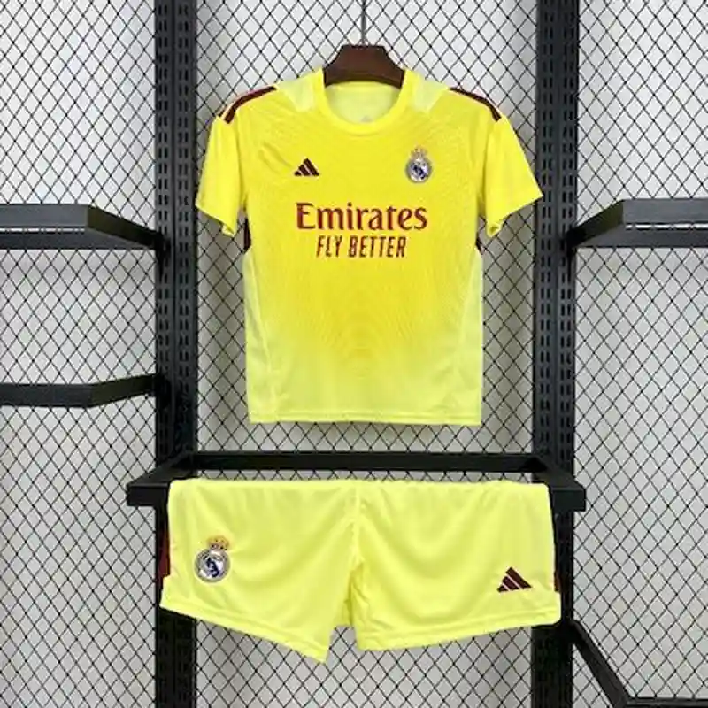 25/26 Real Madrid Yellow Goalkeeper Kids Kit