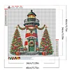 (40*40cm)Christmas Lighthouse - Full Round Drill Diamond Painting