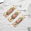3Pcs Diamond Painting Rose Bouquet Bookmark for Book Lovers